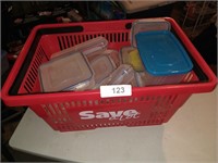 Grocery Basket w/ Lock Lid Containers
