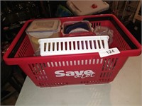Grocery Basket w/ Lock Lid Containers & Other