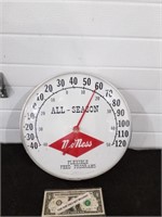 Vintage McNess feed farm advertising thermometer