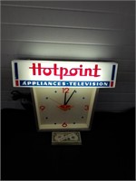 Hotpoint  Lighted  Advertising Clock approximately