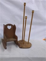 Doll rocker& candle stand