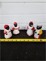 Vintage Black Americana Salt and Pepper Shakers