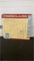 Vintage USS quality Nails advertising tin sign