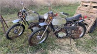 2 vintage Chaparral 100cc mini bikes both seized