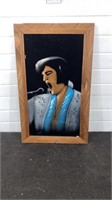 Vintage Velvet Elvis Presley framed painting
