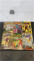6 vintage 10 12 cent superhero comic books The