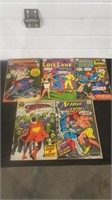 5 vintage 12 15 cent superhero comic books