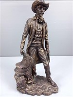 Cowboy w/Saddle Statue