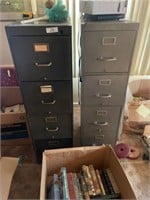 Two 4-Drawer File Cabinets
