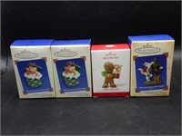 4 Hallmark Keepsake Ornaments