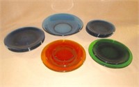 Set of Colorful Glass Dishes