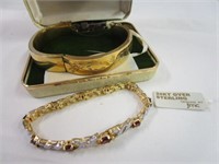 Bracelets 24 KT over Sterling & Genuine Diamonds