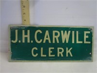 Old Clerk Sign
