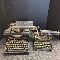 Antique LC Smith and Corona Typewriters