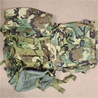 Military Issue Camo Field Pack and Patrol Pack