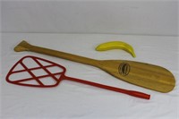 Vintage Wood Paddle & Plastic Rug Beater