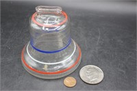 Vintage Glass Liberty Bell Bank & Dollar Coin