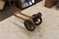 Antique Canon w/ Wood Cart