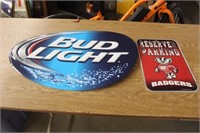 Bud Light & Badger signs