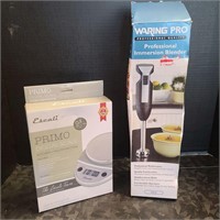 Escali Primo Scale and Waring Pro Hand Blender