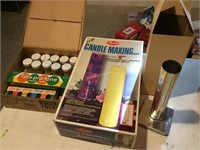 Candle making supplies and craft paints