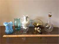 Glass vases and decor