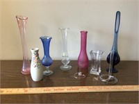 Variety of bud vases