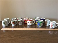 14 Christmas coffee mugs (some sets)
