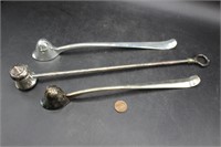 Trio of Silverplated Candle Snuffers