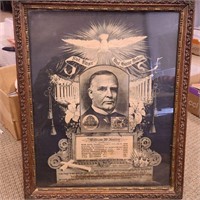 Antique 1901 William McKinley Memorial Framed