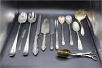 Collection of Unmarked Silverplate Flatware