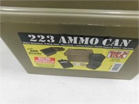 223 AMMO CAN WITH 400 - 223 SPENT CASINGS IN