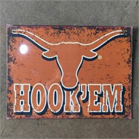 Metal Texas Longhorns Sign, 15.75in X 11.75in