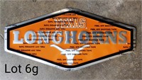 Metal Texas Longhorns Sign, 11.5in X 23.5in