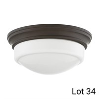 Quoizel Brown 7.25in Flush Mount Ceiling Light