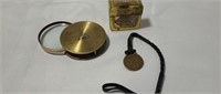 Antique Watch Case, Fob, and Magnifying Glass