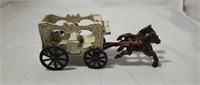 Vintage Cast Iron Carriage and Horses