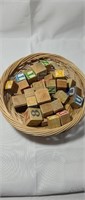Basket of Wooden Blocks