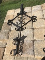 Vintage Mid Cen gothic wrought iron candle holder