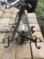 Vintage Mid Century gothic wrought w hanging