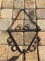 Vintage Mid Century gothic wrought iron wall