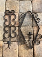 Vintage Mid Century Gothic wrought iron wall
