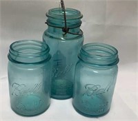 Ball Blue Glass Jars