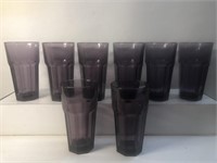 Lot of 8 Amethyst Drinking glass Glasses