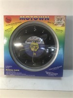 Motown musical clock battery op in box