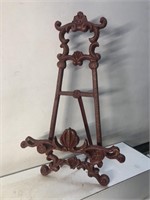 Vintage cast iron 15” easel decorative