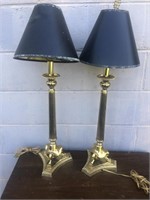 Beautiful decorative brass footed lamps with