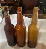 Vintage Amber Bottles