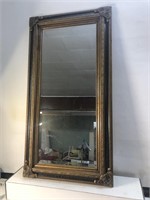 Decorative wall hanging beveled mirror 32” x 18”