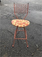 Vintage Mid. Century wrought iron bar stool